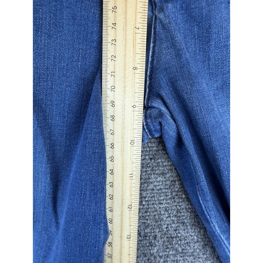 Frank and Eileen Est 1947 Wicklow Italian Chino Denim Pants Raw Hem Blue Siz 8 - Picture 6 of 7